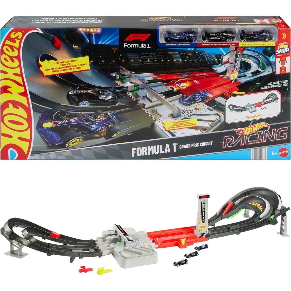 Hot Wheels Race Formula 1 Grand Prix Circuit Track 3pk 1:64 Scale NWT